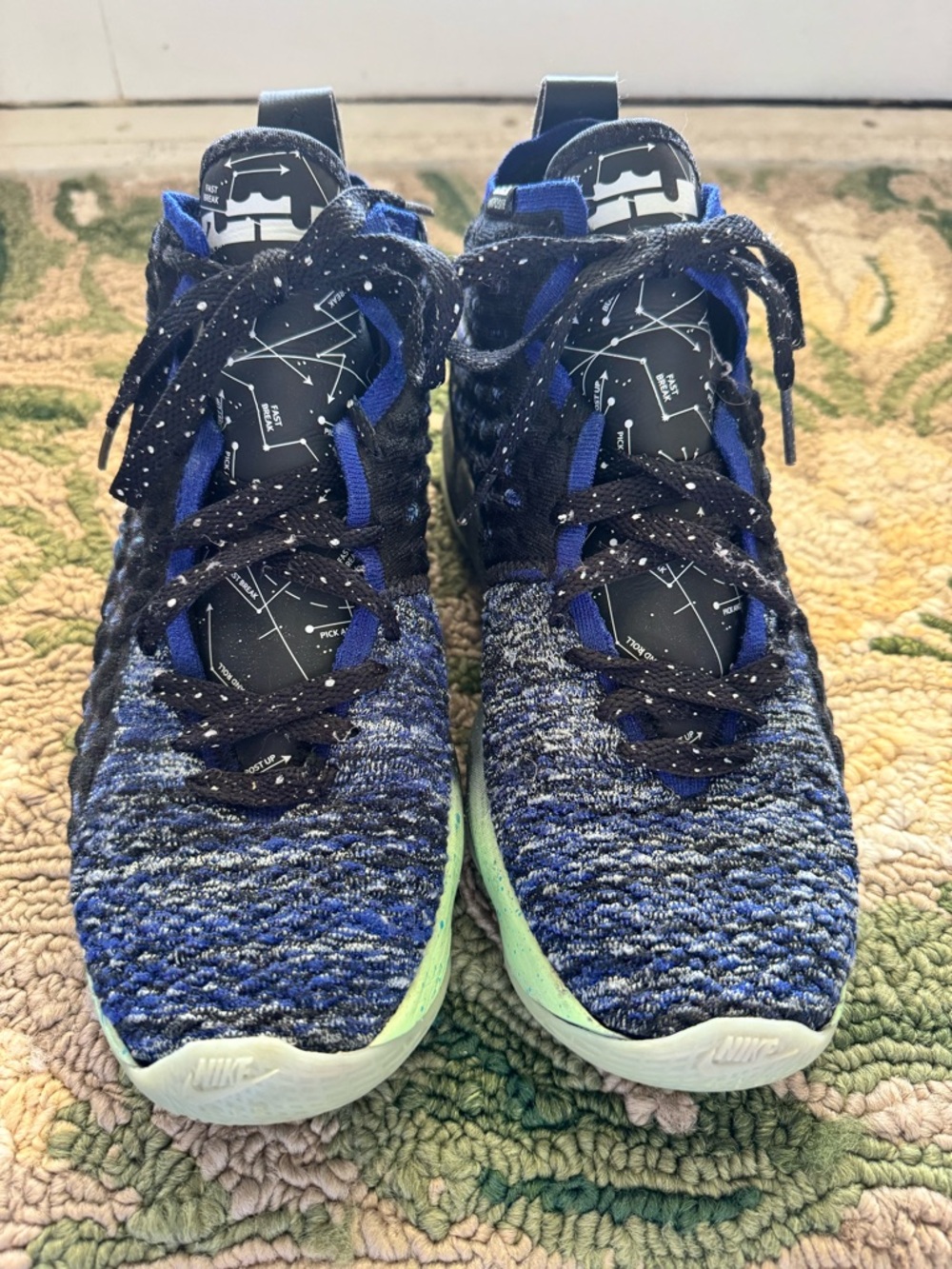 Nike Blue Flyknit LeBron Constellation sneakers